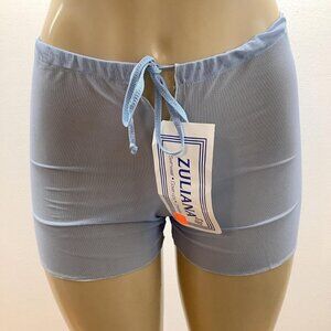 Zuliana Size S/M Blue Mesh Shorts. Made In USA. New With Tags